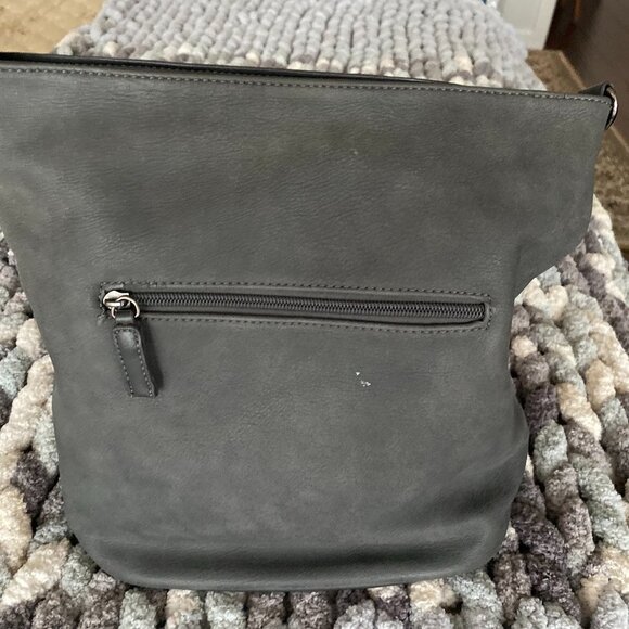 David Jones Paris Hobo Gray Bag with Hand Strap - Picture 2 of 6